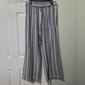 Gap Women's Striped Navy Pants